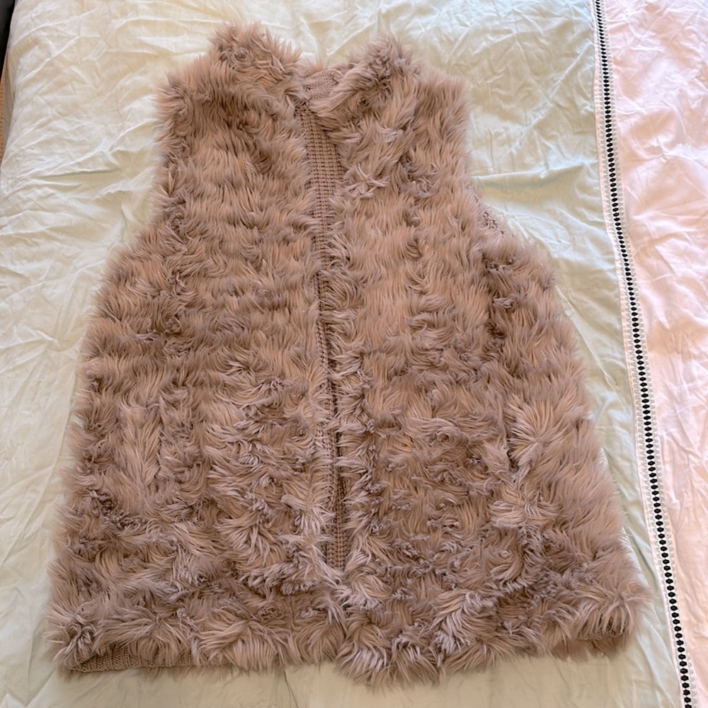 Faux fur reversible vest
